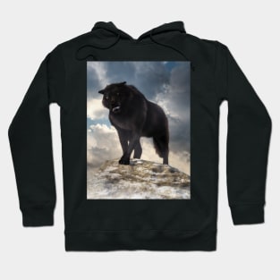 Angry Black Wolf Hoodie